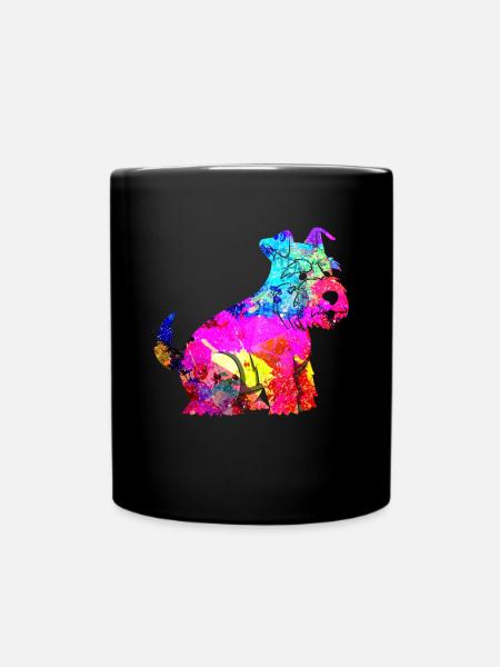 Zwergschnauzer - Tasse einfarbig - Schwarz