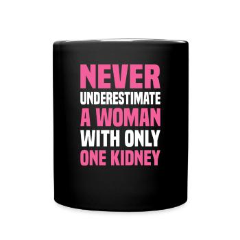 Nierentransplantation Niere Dialyse - Tasse einfarbig - Schwarz - Vorne