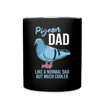 Pigeon Pigeon Lovers Papa Saying Gift - Mug uni - noir - Devant