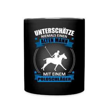 Polo Sport Alter Mann Spruch Geschenk Herren - Tasse einfarbig - Schwarz - Vorne