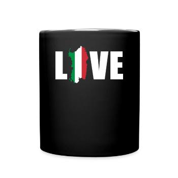 Sardaigne Carte Vacances Italienne Ile Cadeau - Mug uni - noir - Devant