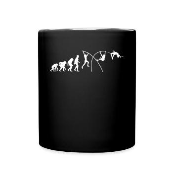 Évolution amusante du saut à la perche pour le saut à la perche Athle - Mug uni - noir - Devant