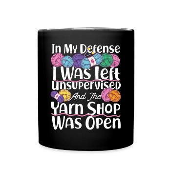 Tricoter Tricoter pour ma défense I - Mug uni - noir - Devant