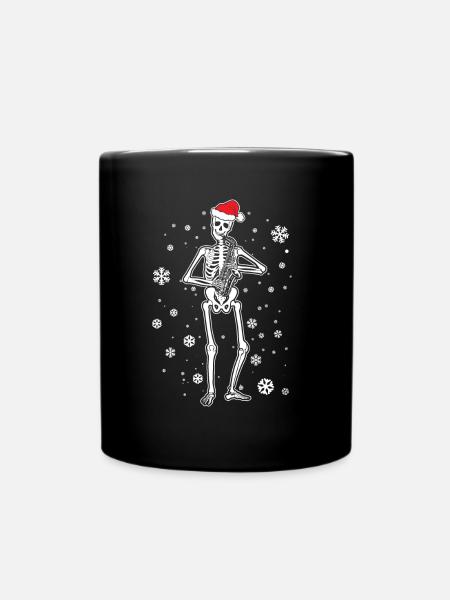Skeleton Saxophone - Tasse einfarbig - Schwarz
