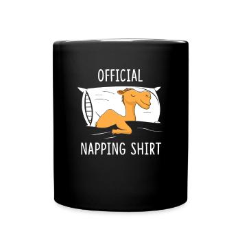 Official Napping Shirt Camel Pajama Sleeping Camel - Tasse einfarbig - Schwarz - Vorne