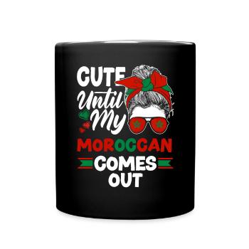 Maroc drapeau marocain mignon jusqu’à mon marocain - Mug uni - noir - Devant
