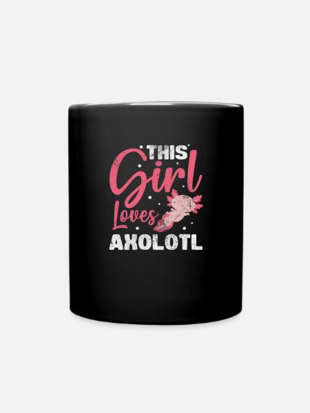 Axolotl Wassertier Wasser Geschenk - Tasse einfarbig - Schwarz