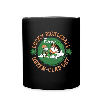 Lucky Pickleball Green Clad Day Shirt - Tasse einfarbig - Schwarz - Vorne