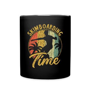 Skimboarding Time Shirt Gift - Full Colour Mug - black - Front
