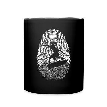 Fingerprint DNA Skimboarding - Full Colour Mug - black - Front