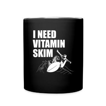J’ai besoin de Vitamin Skim Shirt Cadeau Skimboard - Mug uni - noir - Devant