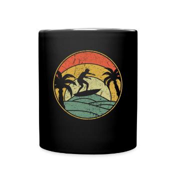 Chemise Vintage Retro Skimboard Surfer - Mug uni - noir - Devant