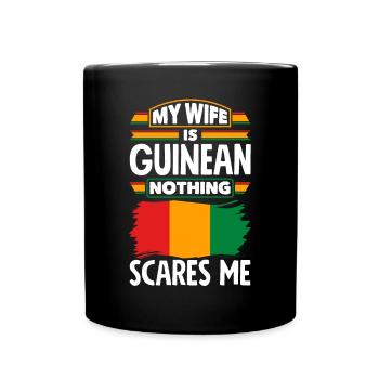 Guinée Guinée Guinée Drapeau Ma femme est Guinéenne - Mug uni - noir - Devant