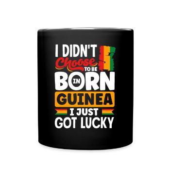 Guinea Guinea Guinea Flagge Ich habe gerade Glück Lustig - Tasse einfarbig - Schwarz - Vorne
