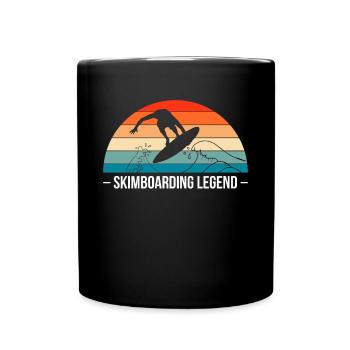 Légende du skimboard rétro vintage - Mug uni - noir - Devant