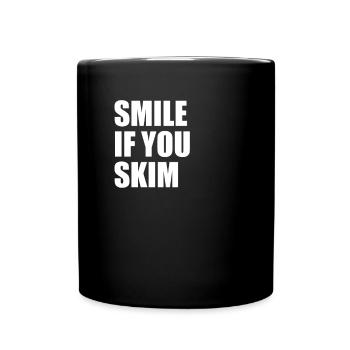 Smile If You Skim Shirt Gift Skimboarder - Mug uni - noir - Devant