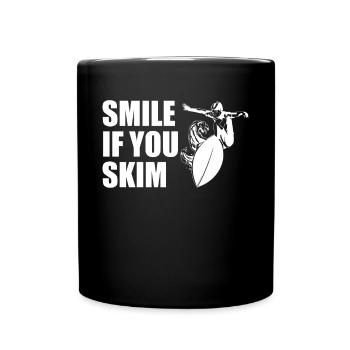 Smile If You Skim Shirt Gift Skimboarder - Mug uni - noir - Devant