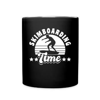 Skimboarding Time Shirt Gift - Full Colour Mug - black - Front