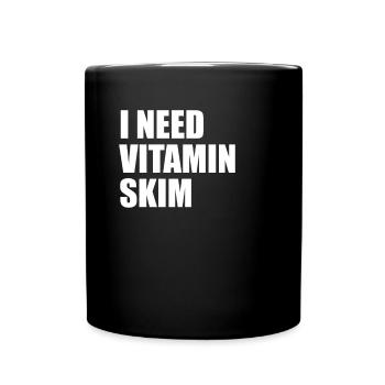 J’ai besoin de Vitamin Skim Shirt Cadeau Skimboard - Mug uni - noir - Devant