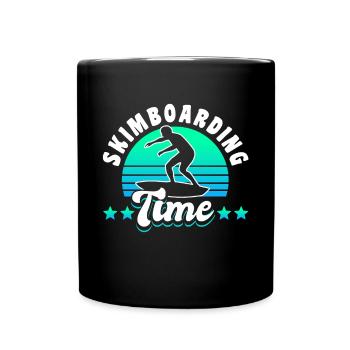 Skimboarding Time Shirt Gift - Full Colour Mug - black - Front