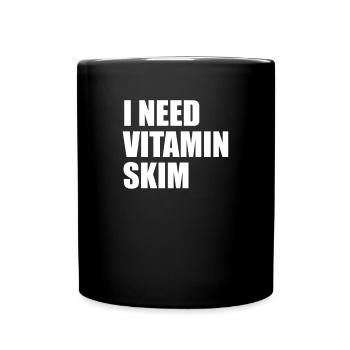 J’ai besoin de Vitamin Skim Shirt Cadeau Skimboard - Mug uni - noir - Devant