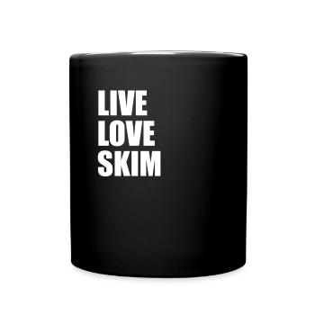 Live Love Skim Shirt Cadeau Skimboarder - Mug uni - noir - Devant