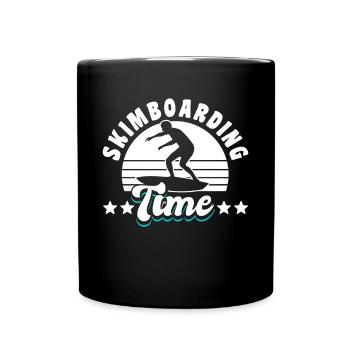 Skimboarding Time Shirt Gift - Full Colour Mug - black - Front