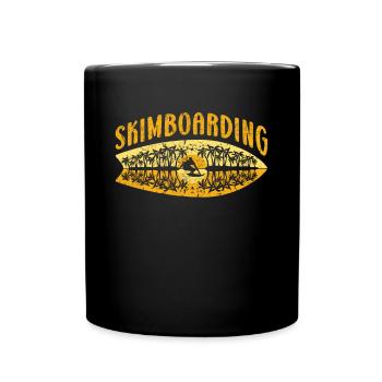 Cadeau de chemise de skimboard - Mug uni - noir - Devant