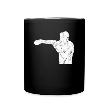 Boxer Silhouette - Tasse einfarbig - Schwarz - Vorne