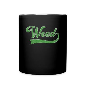 Lettrage des mauvaises herbes - Mug uni - noir - Devant