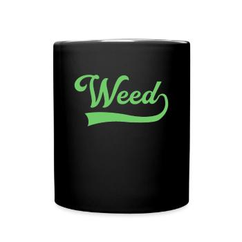 Weed lettering - Full Colour Mug - black - Front