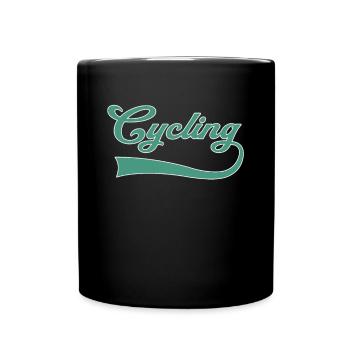 Lettrage cycliste - Mug uni - noir - Devant