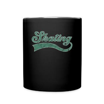 Skaten Schriftzug - Tasse einfarbig - Schwarz - Vorne