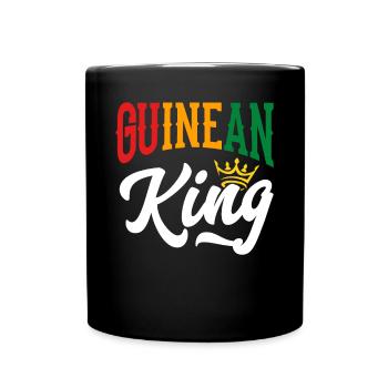 Roi de Guinée Guinée Drapeau de Guinée - Mug uni - noir - Devant
