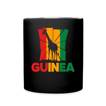 Guinea Guinea Flagge Giraffe Camelopard - Tasse einfarbig - Schwarz - Vorne