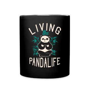Panda Geschenke Panda Liebhaber - Tasse einfarbig - Schwarz - Vorne