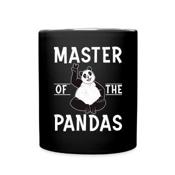 Panda Geschenke Panda Liebhaber - Tasse einfarbig - Schwarz - Vorne