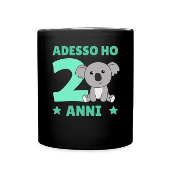 Children 2nd birthday Koala Adesso ho 2 anni - Full Colour Mug - black - Front
