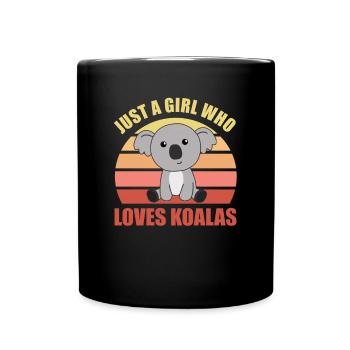 Seulement une fille qui aime les koalas - koala mignon - Mug uni - noir - Devant