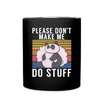 Panda Geschenke Panda Liebhaber - Tasse einfarbig - Schwarz - Vorne