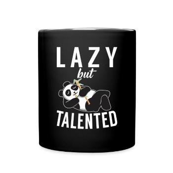 Panda Geschenke Panda Liebhaber - Tasse einfarbig - Schwarz - Vorne