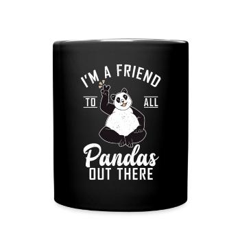 Panda Geschenke Panda Liebhaber - Tasse einfarbig - Schwarz - Vorne