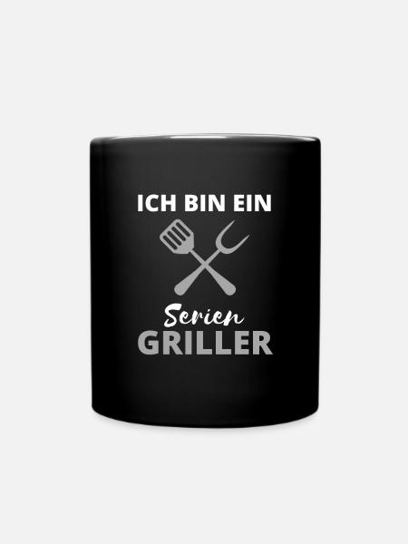 ich bin ein serien griller Grillmeister - Tasse einfarbig - Schwarz