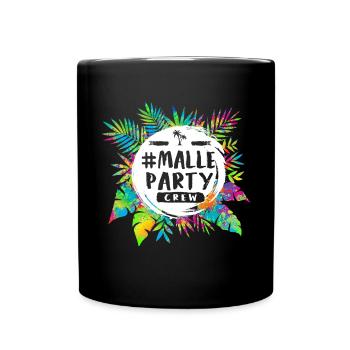 Malle Party Crew - Mallorca Urlaub Sauf - Tasse einfarbig - Schwarz - Vorne