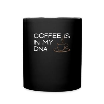 Coffee is my DNA Coffee lover coffee - Full Colour Mug - black - Front