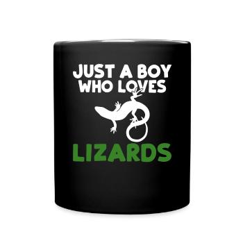 Eidechsenliebhaber Eidechse Geschenk Eidechse Besitzer - Tasse einfarbig - Schwarz - Vorne