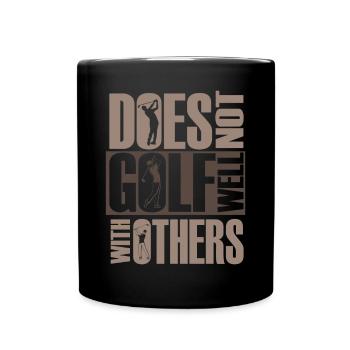 Golf Geschenk Witz Golfspieler Golfer - Tasse einfarbig - Schwarz - Vorne