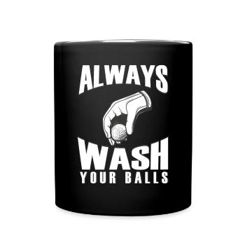 Golf Geschenk Witz Golfspieler Golfer - Tasse einfarbig - Schwarz - Vorne