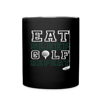 Golf Geschenk Witz Golfspieler Golfer - Tasse einfarbig - Schwarz - Vorne