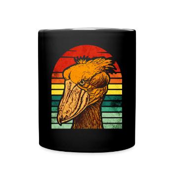 Schuhschnabel Vogel Abu Markub - Tasse einfarbig - Schwarz - Vorne